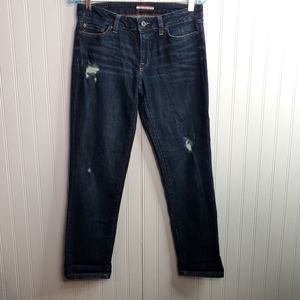 Tommy Hilfiger Dark Wash Distressed Boyfriend Jean